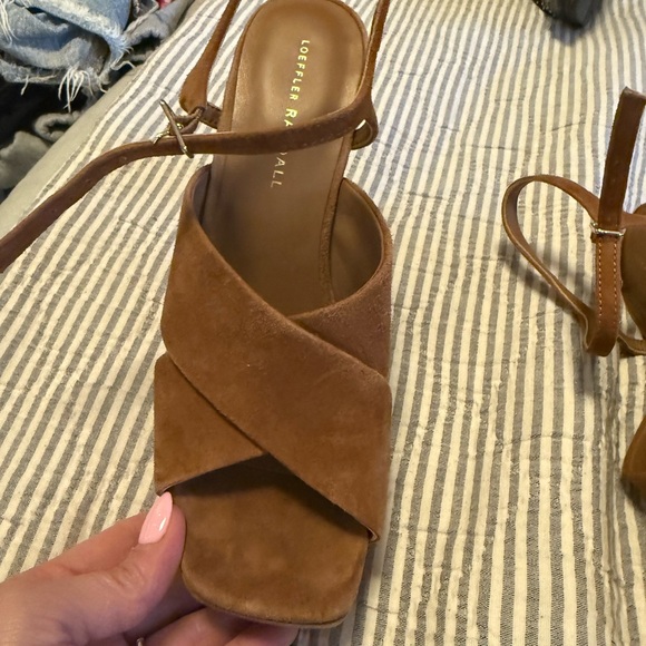 Loeffler Randall Tan Suede Platform Sandals - Picture 7 of 11